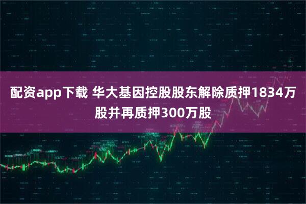 配资app下载 华大基因控股股东解除质押1834万股并再质押300万股